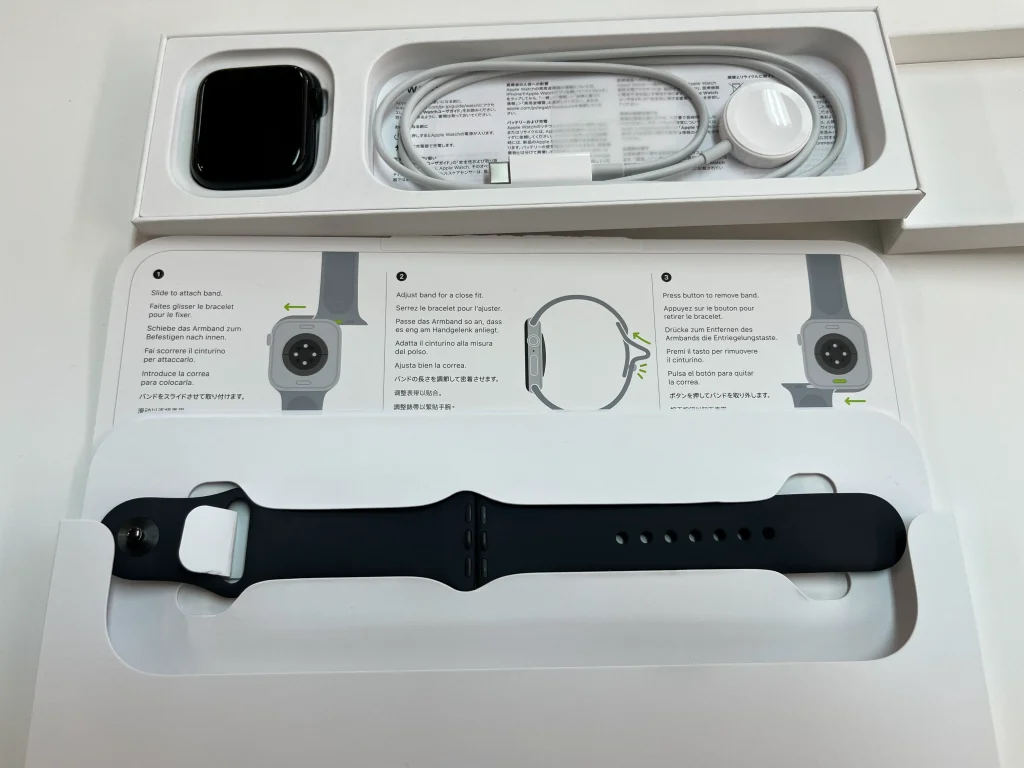 Apple Watchの付属品セット(本体・バンド・充電ケーブル・パッケージ内説明書)|札幌市西区アルファロジック琴似駅前店の買取事例